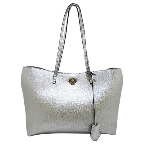 Fendi Selleria Carla Tote Bag, Silver 